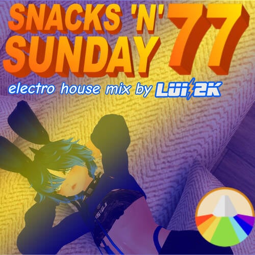 Cover art for playing niche bangers to people wearing a million polygons (Snacks 'n' Sunday E77 EDM set) by Lui2k
